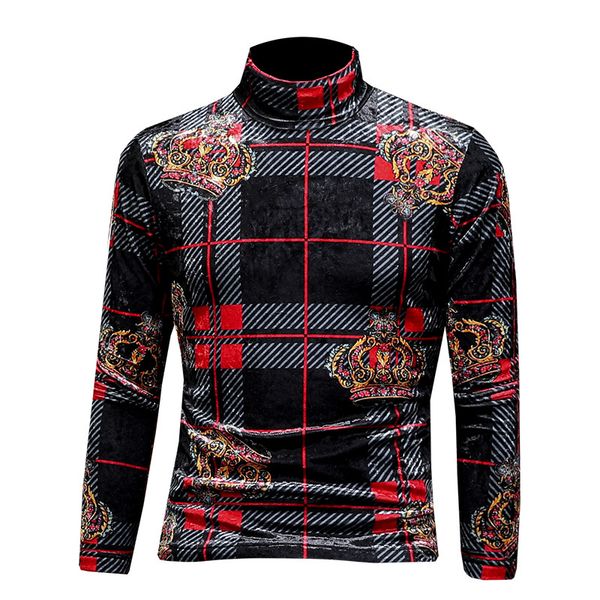 

2020 new hoodies sweatshirt men designer hoodie pullover crown printing luxury sweater velvet thick turtleneck t-shirt slim plus size m-4xl, Black