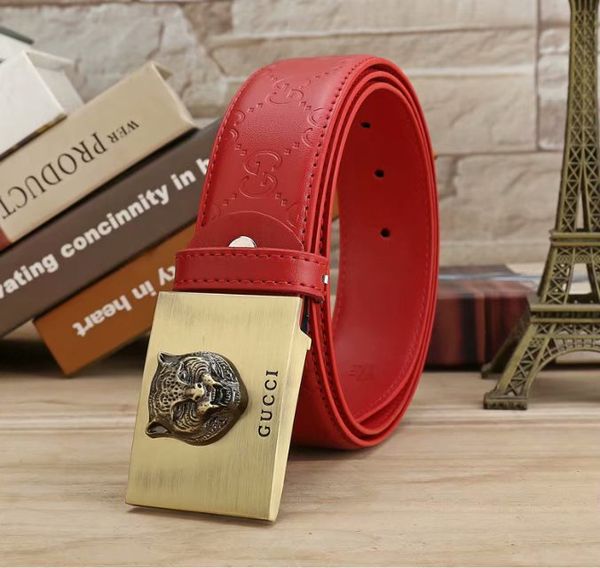 

2019 new handsome smooth buckle double-sided cowhide belt leather belt for men youth personality fashion belt, Black;brown