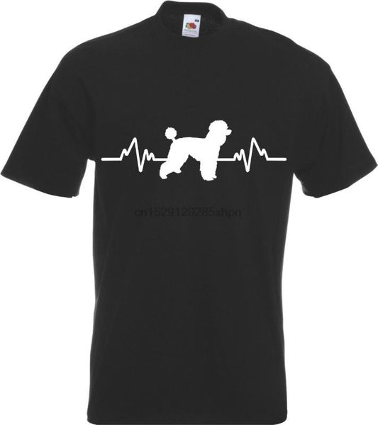

2020 летняя мода hot heartbeat пудель собака t-shirt t shirt mens new все размеры цвета подарков puppy майка, White;black