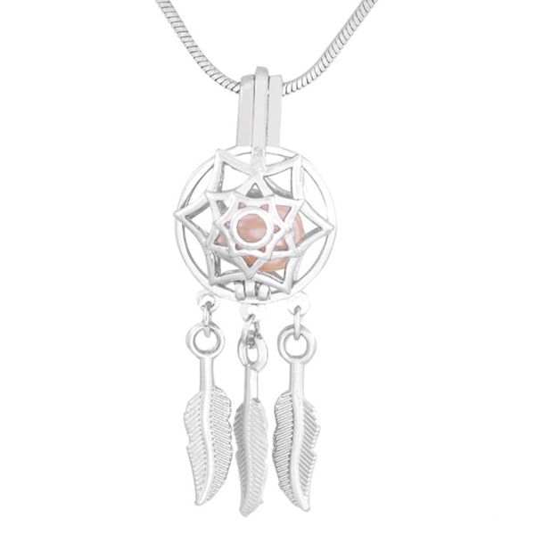 

1pc animals flowers pearl cage locket pendant charm for diy akoya oyster pearl necklace, Black