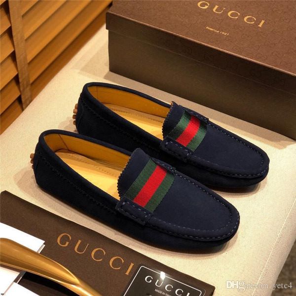 

17ss mens blue loafers moccasins suede leather driving loafers shoe mens handmade tassel loafers luxury brands leather loafer madad, Black