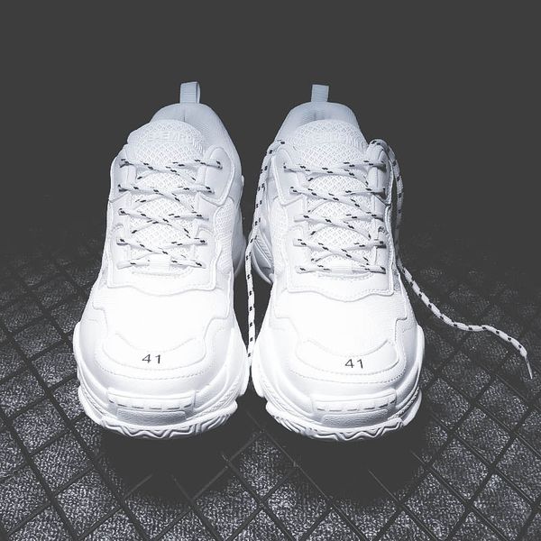 

winter shoe men autumn 2018 new style sports casual trend versatile dad shoes trendy shoes white men's, Black