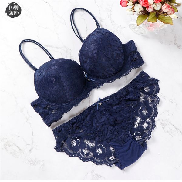 

brand new lace bra set solid flower three quarters intimate girls underwear 6 colors, Red;black