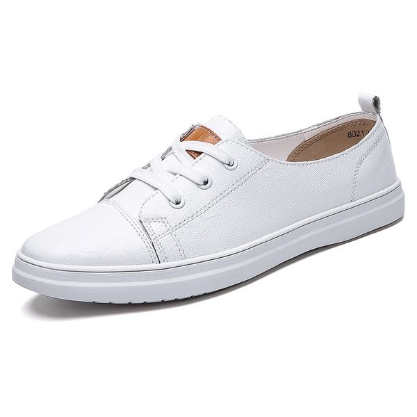 

men casual shoes breathable men flats sneakers zapatillas hombre leather hiking shoes 37-45 white footwear %, Black