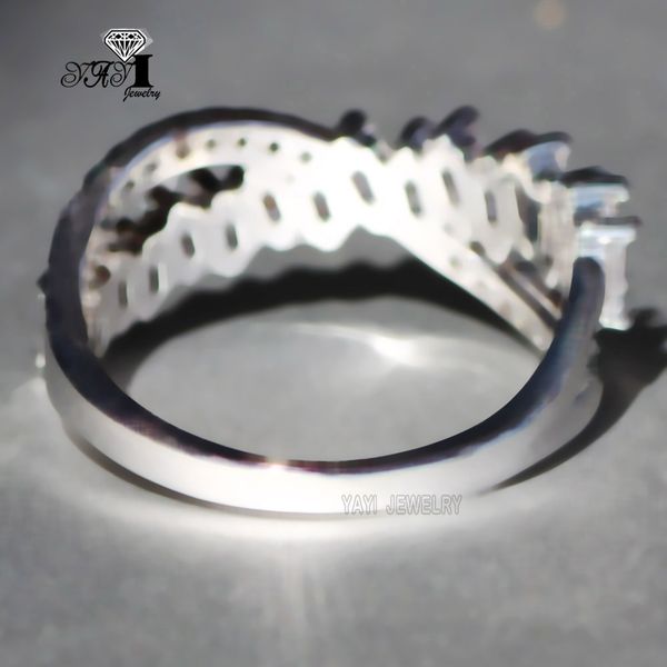 

yayi jewelry fashion princess cut 3.2 ct white zircon silver color engagement rings wedding rings party rings 669, Slivery;golden