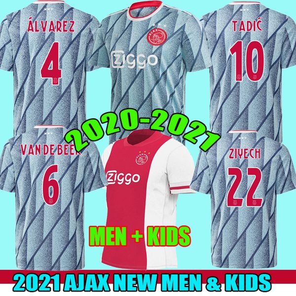 

2021 ajax soccer jersey 2020 fans player version tadic ziyech van de beek neres amsterdam 20 21 maillot de football jersey shirts men kids, Black;yellow