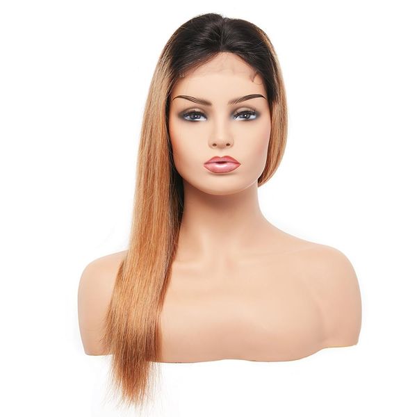 

wholesale virgin hair vendors t1b/27 color brazilian human remy hair lace front wigs 360 lace wig, Black