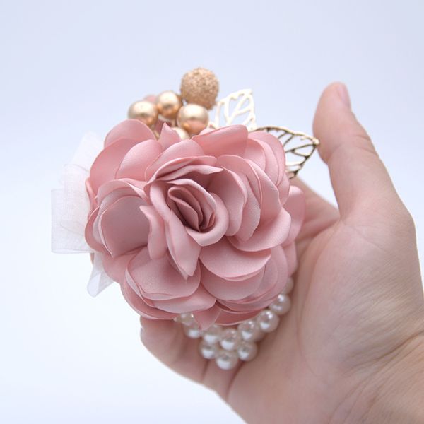 

bridal wrist flower mini hand decorative ribbon bouquet for children stage dance