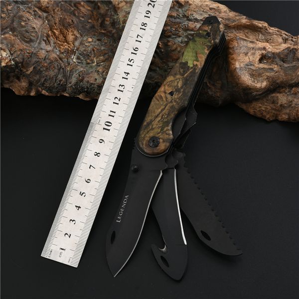 

Three open tool knife blades folding pocket fixed blade knives hunting knife survival EDCutility outdoor tactical knife Camping Fishing Sel