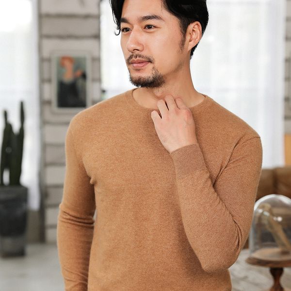 

fashion cashmere sweater men o-neck wool pullovers 2019 autumn thin warm wool mens sweaters casual knitted christmas sweater top, White;black