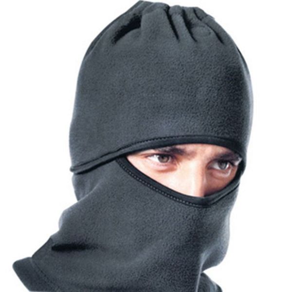 

outdoor hiking defense cold headgear cycling head scarves wind proof cold face cover protection fleece headgear weather cap, Black