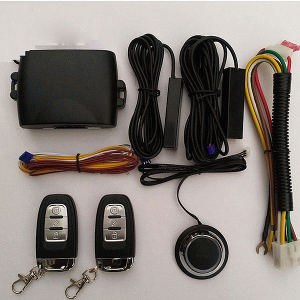 

universal car alarm system pke function remote central locking push remote auto keyless entry car engine button start stop