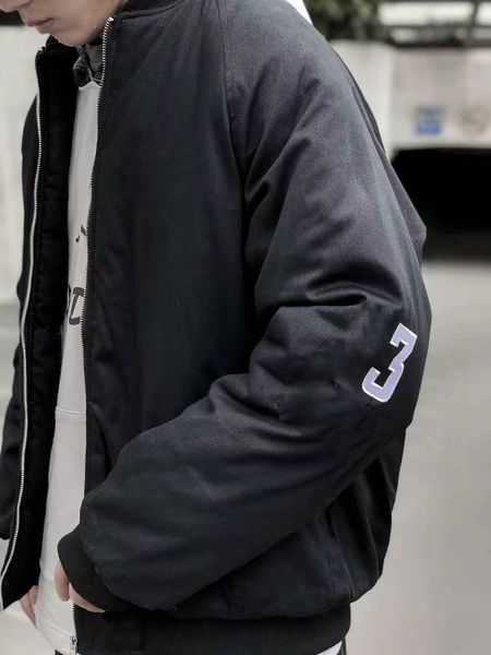 

wholesale designer men's winter jackets fashion autumn hooded long sleeve slim brand zipper coats with letter pattern size m-2xl, Black;brown