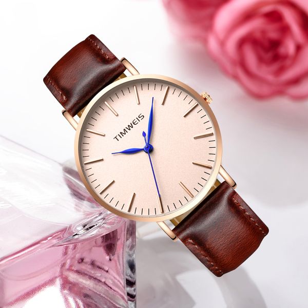 

women's ultra-thin watch stainless steel leather quartz luxury new women wristwatch style fashion trend clock 30m atm, Slivery;brown