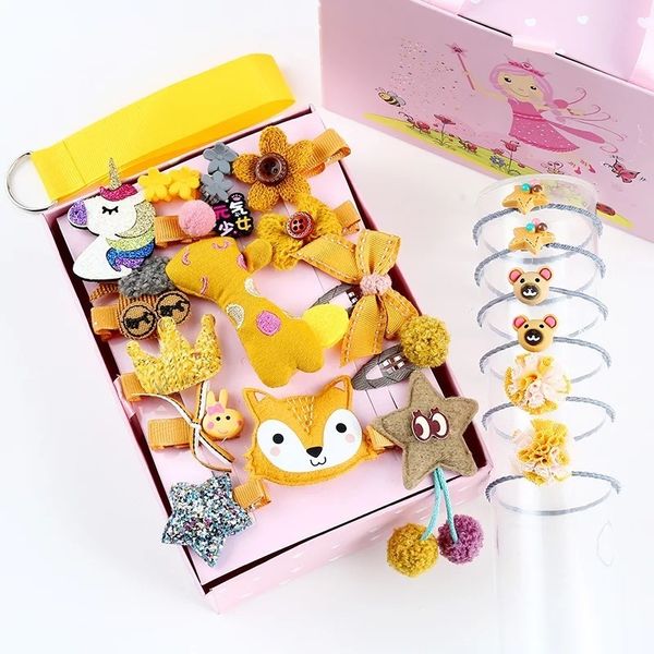 Baby Headband Hair Clips Rope Kids Bows Crown Hairpins Elastic