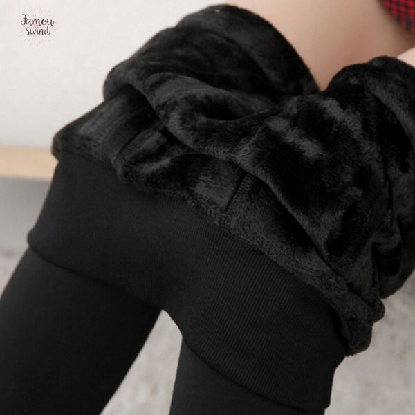 

мода горячие гетры женщин осень зима и высокой эластичностью бесшовные поножи толстые бархатные штаны теплые гетры 8 цвет, Black