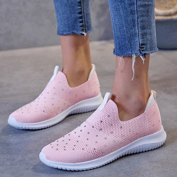 

fashion women outdoor casual flats shoes spring summer female slip on rivet running fitness shoes 2020 breathable loafers soft, Black