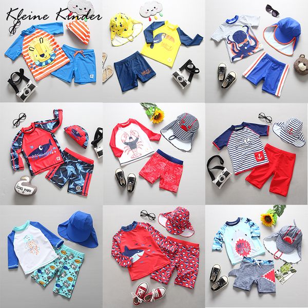 

2019 симпатичные мальчики купальник 3 шт подходит акулы печать с крышкой дети купальники отдельные купальный костюм пляжная одежда для 1-9 л, White;black