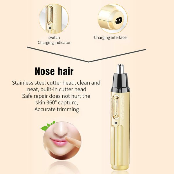 

us bureau of km-6616 electric nose tondeuse a cheveux nez trimmer nostril cleaner nwube