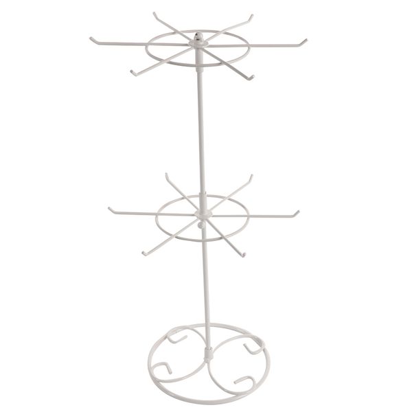 

wrought iron double-layer rotating stand multifunction necklace chain bracelet rotation holder jewelry display stand rack hanger