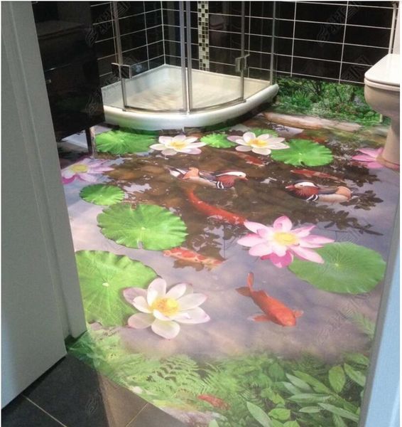 

3d pvc flooring custom p one wang chishui one tan pool water bibotan 3d floor 3d wall murals wallpaper