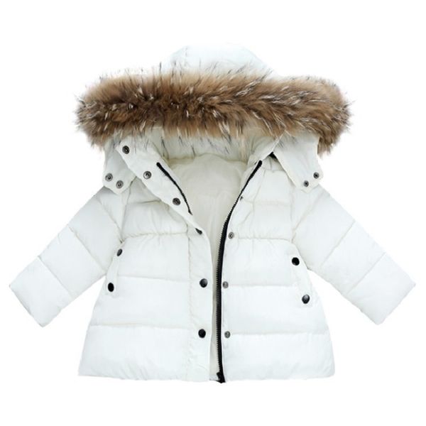 

baby winter coat girl warm cotton jacket pointed bow thick bread cotton kid coat jacket girl fur collar hooded coat jacket, Blue;gray