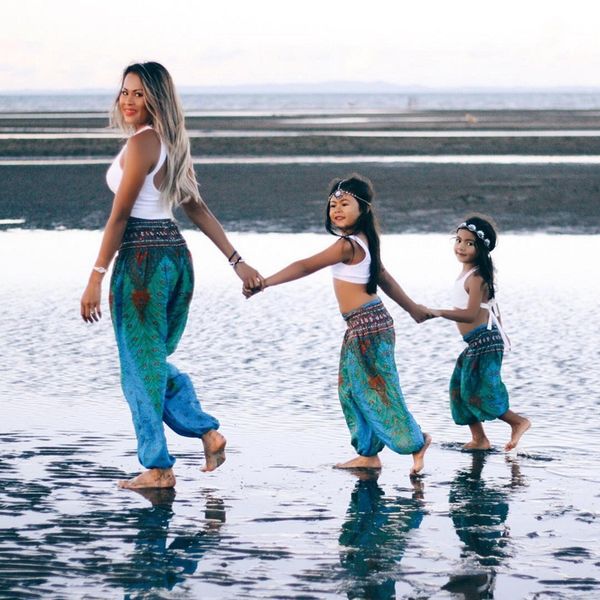

boy girl pants summer 2019 hippy yoga trousers printed bohemia multicolor harem pants kids leggings yoga pantalon fille