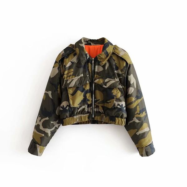 

2019 autumn new style western style casual loose-fit short camouflage jacket 4391214, Black;brown