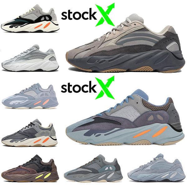 

fashion carbon teal blue reflective 700 wave runner inertia tephra magnet vanta analog static 700s runing shoes for men women sneakers, White;red