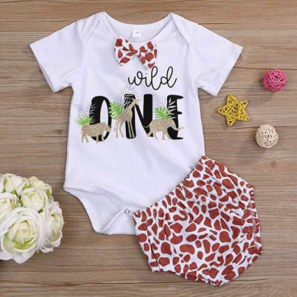 

pudcoco newborn baby boy clothes short sleeve print romper short pants 2pcs outfits cotton clothes summer sunsuit set, White