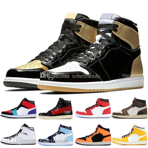 

1 high og travis scotts basketball shoes spiderman chicago unc 1s 3 mens homage to home royal blue sport designer sneakers 36-47