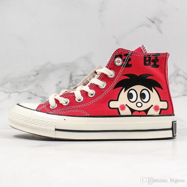 

2020 new canvas men women shoes designer casual shoes red wang zai chunk taylor skate shoes size 35-44