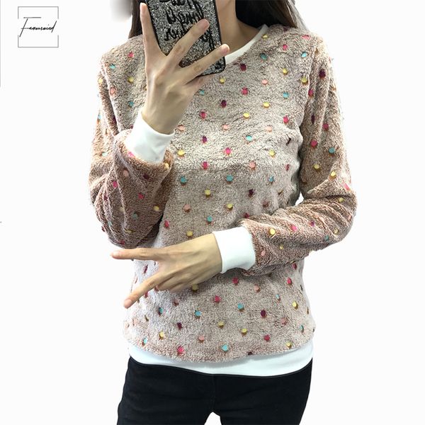 

long sleeve harajuku kawaii sweatshirt women clothes cartoon hoodies geometric print autumn winter warm sweatshirts xxl, Black
