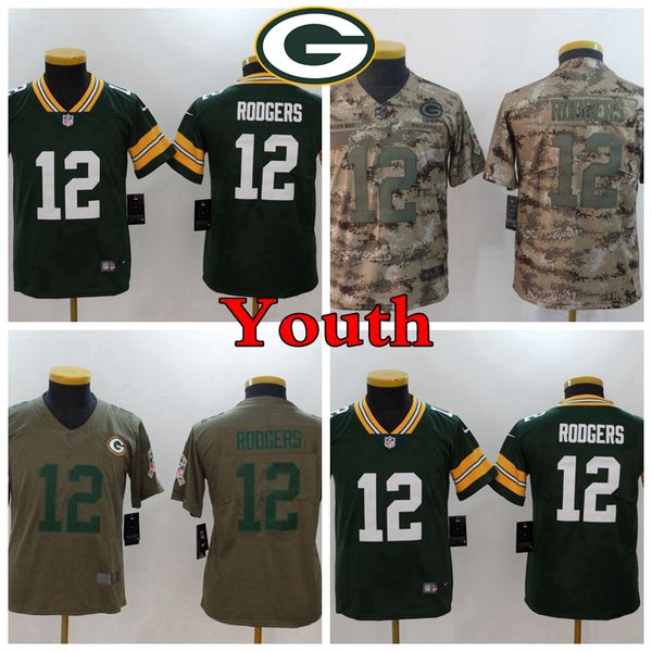 aaron rodgers youth football jersey