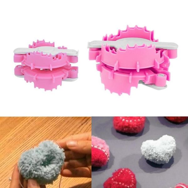 

2pcs heart shape пластиковые pompom maker fluff болл weaver иглы craft вязание loom шерсть ткачество инструменты хозяйственные товары oimbu, Black
