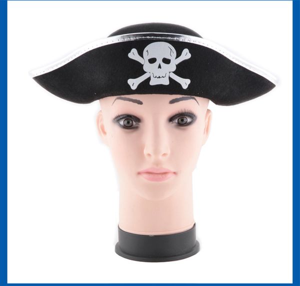 

Skull Printed Pirate Hat Teenager Womens Mens Cosplay Costume Accessories Halloween Fancy Dress Party Cosplay Hat