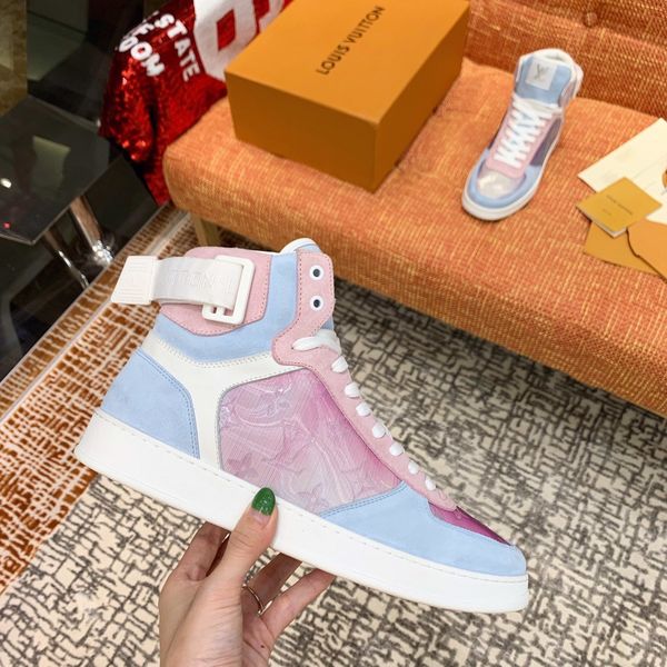 

italian fashion design new plaid canvas high-leather men's casual shoes sports women's boots fashion trend couple shoes size 35-40, Black