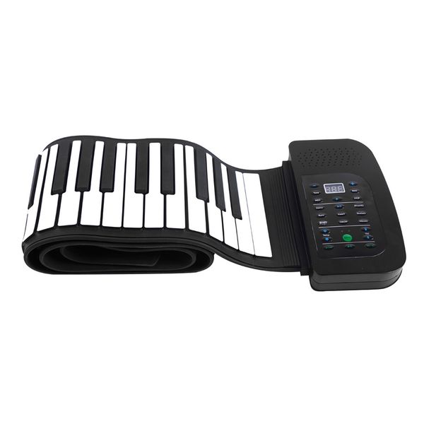 

портативное 88-клавишная клавиатура фортепиано силиконового гибкого roll up piano складная клавиатура ручная прокатка фортепиано с батареей