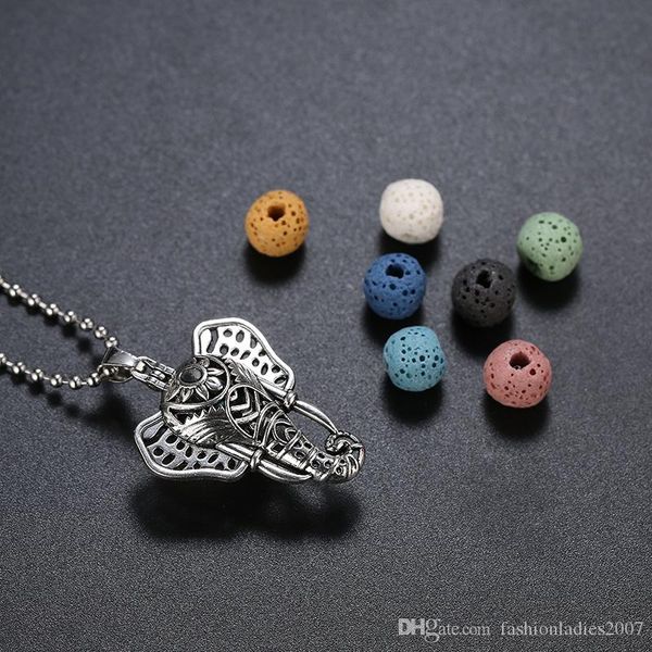

античный серебряный цветок elephant head медальон ароматерапия эфирное масло диффузор из бисера перл клетка ожерелье с 1 мяч ювелирных подар, Silver