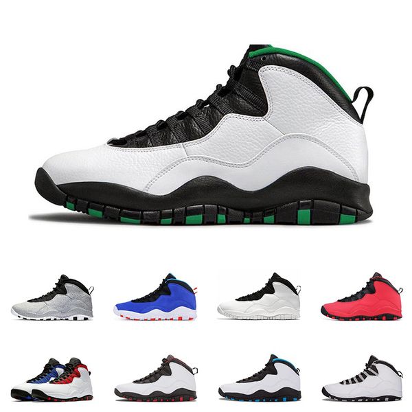 

2020 new athletic 10 seattle mens basketball shoes 10s camo tinker steel grey i'm black men trainer sneaker size us 7-13, White;red