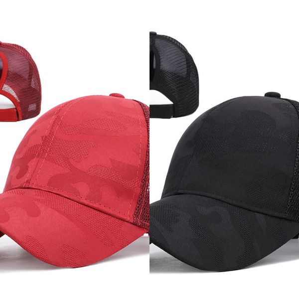

new ponytail camouflage baseball cap outdoor sun hat women hip hop snapback caps female summer hats mesh baseball hat, Blue;gray