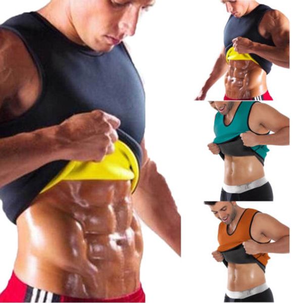 

new men weight loss cincher belt mens body shaper vest trimmer tummy shirt girdle, White;black