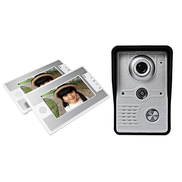 

sy812mkw12 7 inch tft screen hands intercom doorbell, Black;white