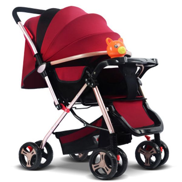 

baby stroller can sit reclining fold 0-3 years old light bb baby children simple trolley high landscape umbrella car