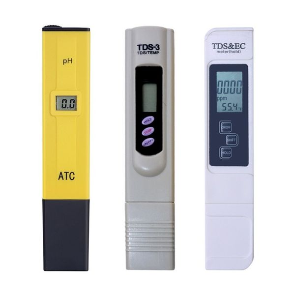 Display digitale 0-14 Penna tascabile PH Acquario Piscina Scuola Lab Cibo e misuratore TDS con tester EC Filtro Tester di purezza dell'acqua