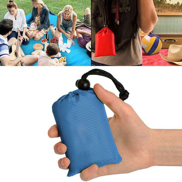 

150cm outdoor travel camping folding picnic handy mat portable pocket waterproof beach mat with storage bag drop shipping