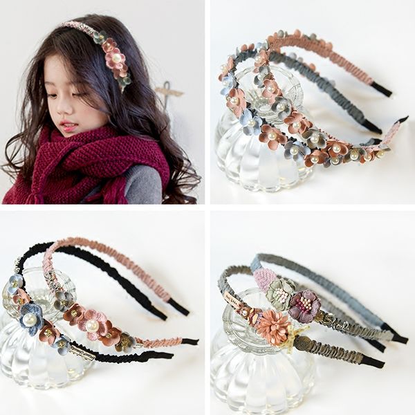 

корейский цветок оголовье для девочек горный хрусталь корона hairbands высокое качество женщины девушки аксессуары для волос партии ювелирны, Slivery;white