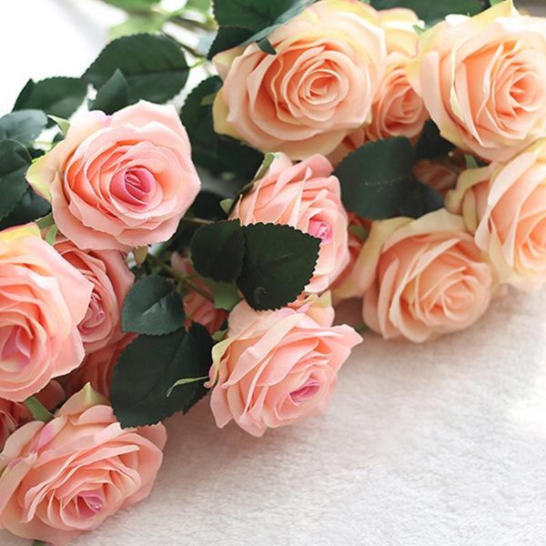 

искусственный шелк rose flowers life gorgeous simulation real сенсорный цветы 5шт свадьба декоративные букет партии главная декор