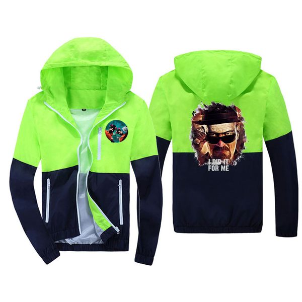 

2019 bomber windbreaker jacket men's bomber windbreaker jacket autumn men walter breakingbad heisenberg, Tan;black
