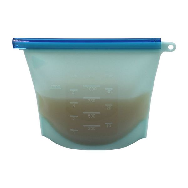 

500ml 1000ml 1500ml 4000ml refrigerator fresh bags silicone refrigerator bag reusable food storage bag fridge food containers milk fruit bag